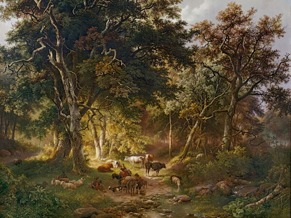 ORIGINAL oder FÄLSCHUNG: B.C. Koekkoek - Gr.Waldlandschaft , 1839